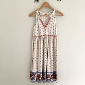 True Craft size medium sleeveless embroidered boho babydoll dress